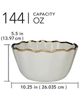 Certified International Regency Deep Metallic-Trim Porcelain Bowl