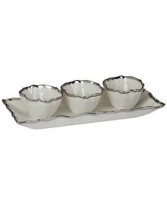 Certified International Regency 4 Pc. Tray and Condiment Bowls