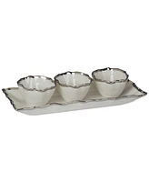 Certified International Regency 4 Pc. Tray and Condiment Bowls