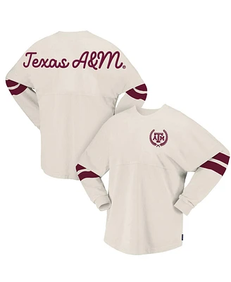 Spirit Jersey Women's Cream Texas A&M Aggies Oversized T-Shirt