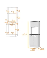 Fm Furniture Tennant Pantry Cabinet Microwave Stand