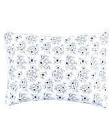 Hudson Baby Infant Girl Cotton Toddler Pillow Case, Blue Toile, One Size