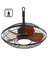 Sofucor 20" Outdoor Ceiling Fan with Light