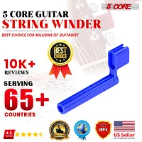 5 Core Guitar String Winder Bridge Pin Remover Acoustic Electric Guitars Repair Maintenance Tool Peg Puller Strings Extractor