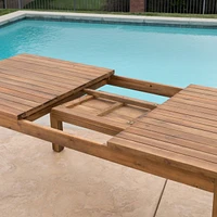 Rustic Acacia Expandable Dining Table