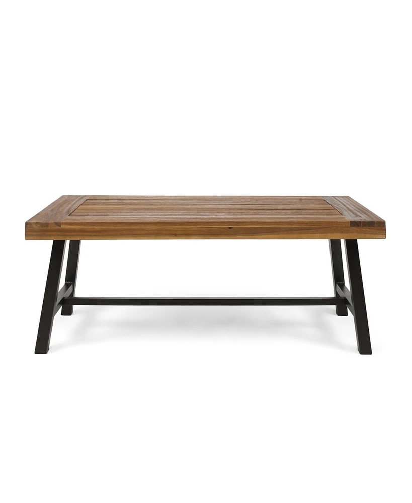 Simplie Fun Carlisle Modern Industrial Acacia Wood Coffee Table