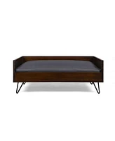 Simplie Fun Mid-Century Modern Pet Bed With Acacia Wood Frame And Hairpin Legs