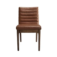 Streamdale Furniture Mid-Century Modern Dining Chair Set With Channel Stitching And Splayed Legs