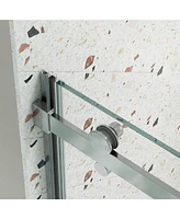 Streamdale Furniture Sliding Shower Door, 5/16" Tempered Glass, Polished Chrome, 56"-60"W x 74"H