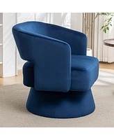 Cozy Swivel Barrel Chair: Luxurious Comfort, Effortless Rotation