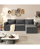 Simplie Fun Oversized L-Shape Sectional Sofa with Storage