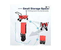 Folding Wagon Cart: Durable, All-Terrain, Utility, Beach, Picnic