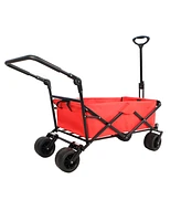 Streamdale Furniture Folding Wagon Cart: Durable, All-Terrain, Utility, Beach, Picnic