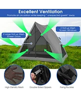 Costway Pop-up Camping Tent for 2-3 People with Carry Bag & Rainfly for Backpacking Hiking