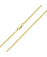 Bling Jewelry Solid Strong Yellow 10K Gold Twist Cable Rope Chain Necklace For Women Nickel-Free 3MM 18 Inch