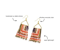 Paige Beaded Fringe Earrings