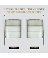 Streamdale Furniture 20x26" Medicine Cabinet with Mirror, Recessed or Wall Mount