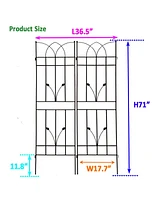 Streamdale Furniture 2 Pack 71" Rustproof Metal Trellises for Climbing Plants