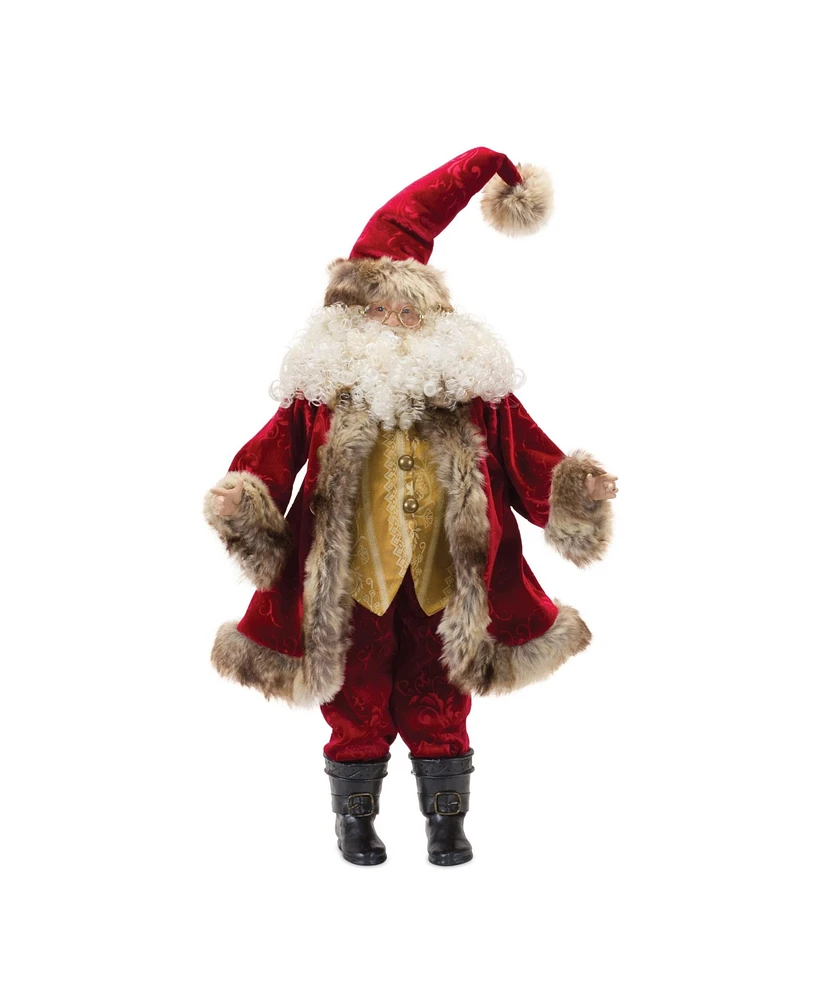 Slickblue Fur Hood Santa 24"h