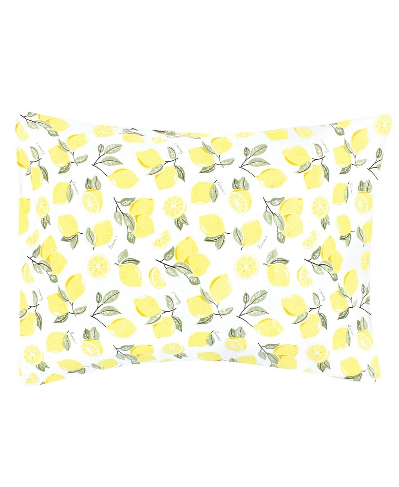 Hudson Baby Infant Girl Cotton Toddler Pillow Case, Lemon, One Size