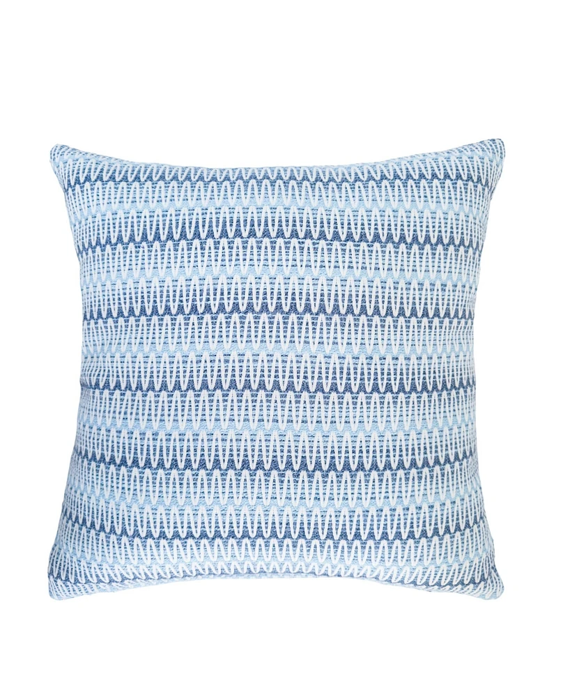 Anaya Home Summer Twist Blue 20x20 Indoor Outdoor Pillow