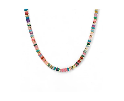 Little Sky Stone Olivia Sterling Silver Mixed Gemstone Multicolor Beaded Necklace - Assorted Pre