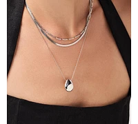 Ana Luisa - Silver Pendant Necklace - Pebble Silver