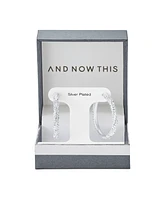 And Now This Clear Crystal Twist Diamond Cut Hinged Hoop Earring