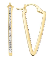 And Now This Clear Crystal Triangle Hoop Earring