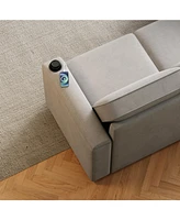 85.8" Convertible Sofa Bed with Storage
