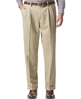 Dockers Men's Comfort Relaxed Pleated Cuffed Fit Khaki Stretch Pants