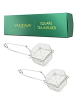 Vahdam Teas Transparent Square Tea Infuser, Set of 2