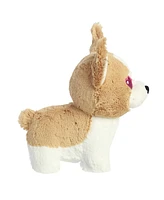 Aurora Small Luvs-Ya Corgi Valentine Heartwarming Plush Toy Brown 9"