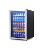 4.4 Cu. Ft. Beverage Cooler with Double Pane Glass Door Drink Fridge with 160-Can Capacity