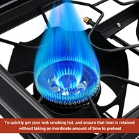 Yescom Propane Camping Stove Double Gas Wok Burner Turkey Fryer Detachable Legs