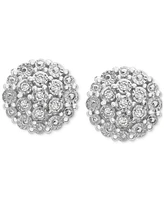 Diamond Cluster Button Stud Earrings (1/10 ct. t.w.) in Sterling Silver, Created for Macy's