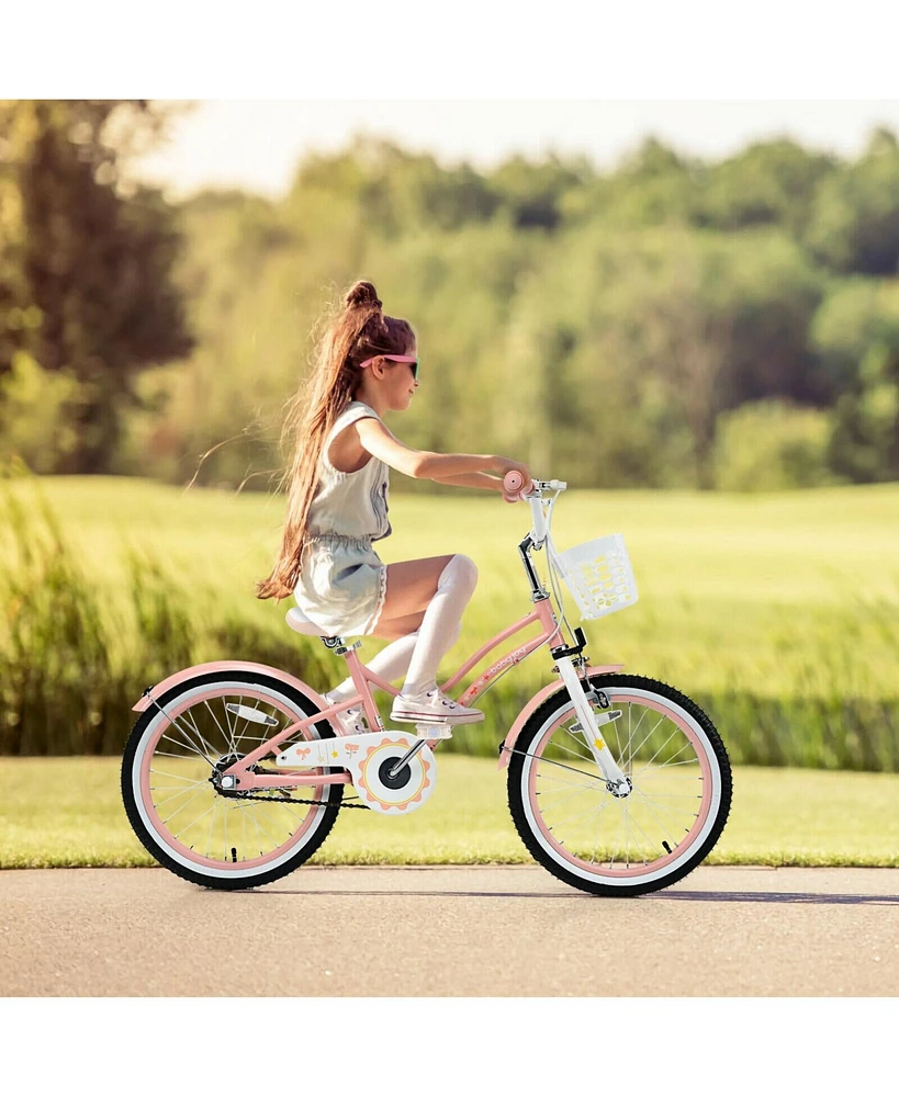 Slickblue 18 Inch Kids Adjustable Bike Toddlers with Training Wheels