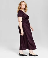 And Now This Trendy Plus Lace-Trim Empire-Waist Dress, Created for Macy's