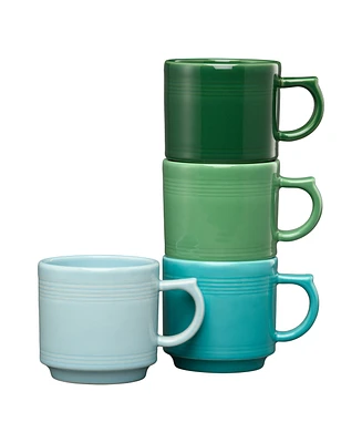 Fiesta Aegean 16 Oz. Stackable Mugs, Set of 4