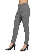 MeMoi Women's Slim Houndstooth Shaping Leggings