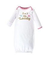 Hudson Baby Baby Girls Cotton Long-Sleeve Gowns 4pk Llama, 0-6 Months