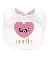 Hudson Baby Infant Girl Cotton Bibs 13pk, Hello World, One Size