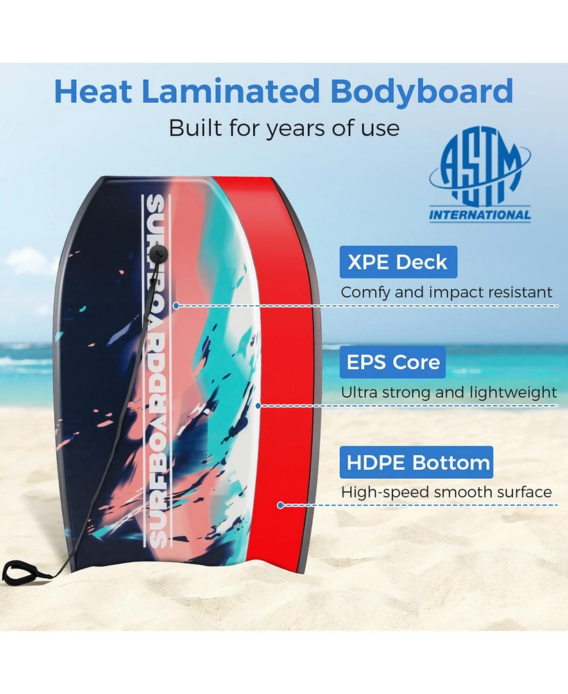 Slickblue Lightweight Body Board Boogie with Eps Core Xpe Deck Hdpe Bottom