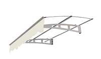 Series Door Window Awning Canopy: 0.137" Solid Polycarbonate, Aluminum Brackets