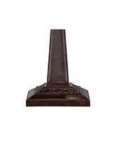 Robert Louis Tiffany Budding Branch Mission Tiffany Style Table Lamp with Table Top Dimmer 24" High Warm Bronze Metal Art Glass Square Shade for Livin