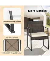 Skonyon 3 Pieces Modern Heavy Duty Patio Furniture Set with Coffee Table