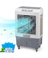 Yescom 4120 Cfm Evaporative Air Cooler 200W 3 in 1 Portable Swamp Cooler & Humidifier,50L Top Water Tank,3 Modes & 7.5H Timer,90° Oscillation Portable