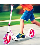 Slickblue Portable Folding Sports Kick Scooter with Led Wheels