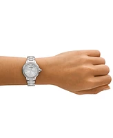 Emporio Armani Women's Blue Leather Strap Watch 32mm