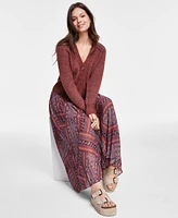 Steve Madden Women's Coppola Pleated Maxi Skirt